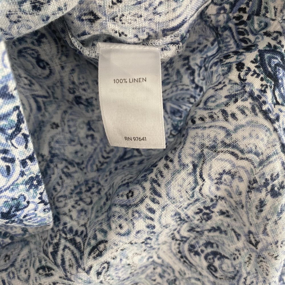 J.Jill Love Linen Maxi Dress Sz S Petite Blue Sleeveless 100% Linen Resort - Picture 6 of 9